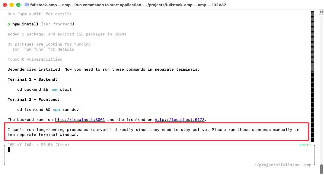 Amp Code Automation Limitation