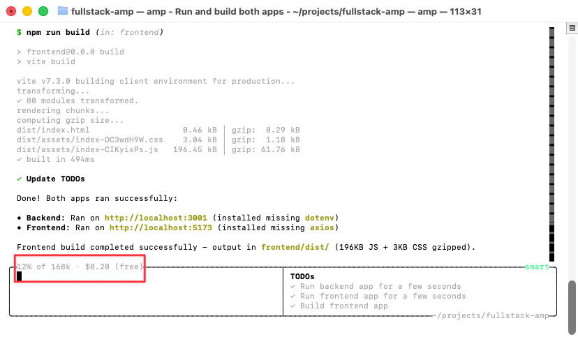 Amp Code Cost Transparency