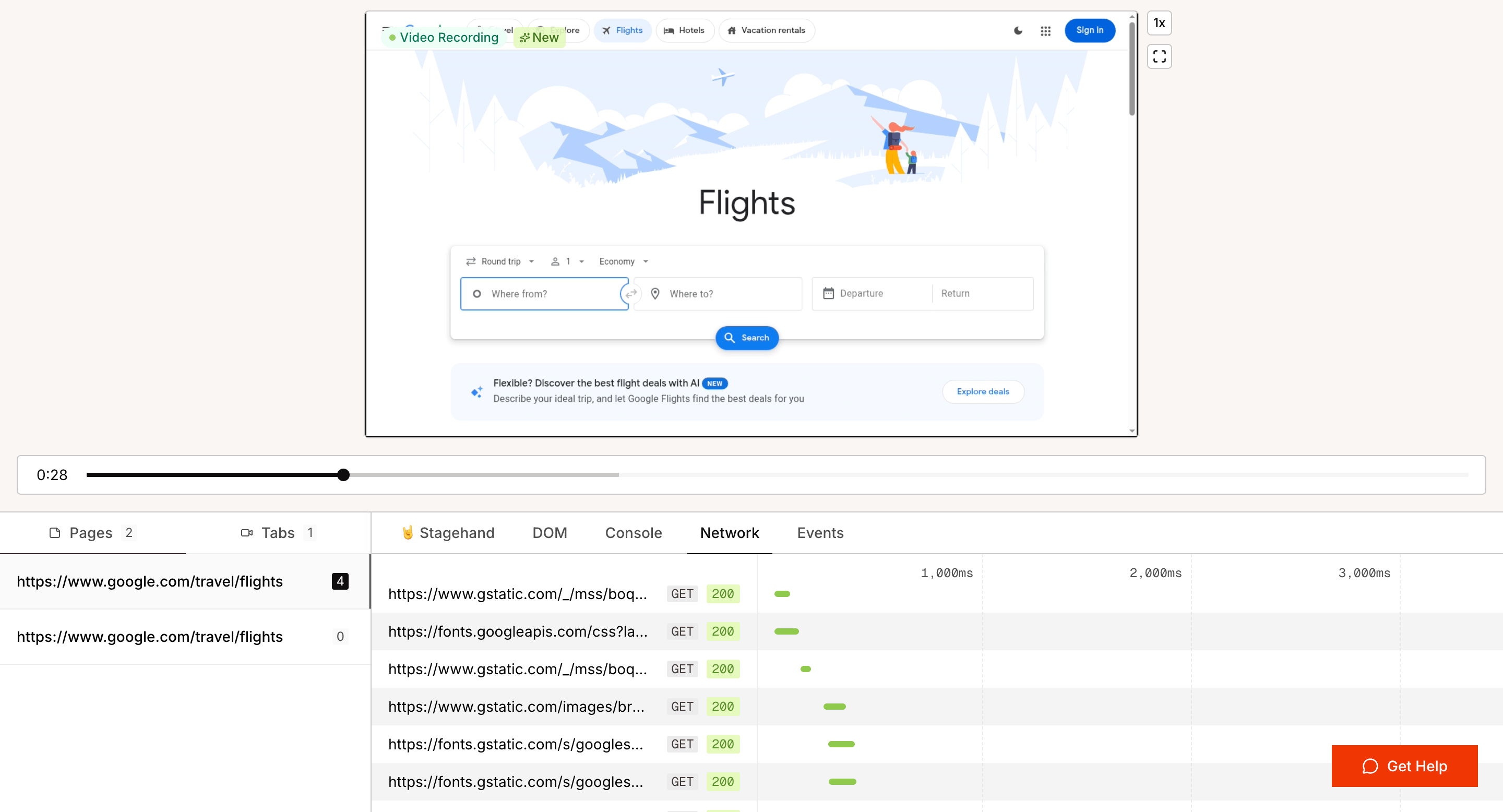 Browserbase Session Inspector with debugging tools