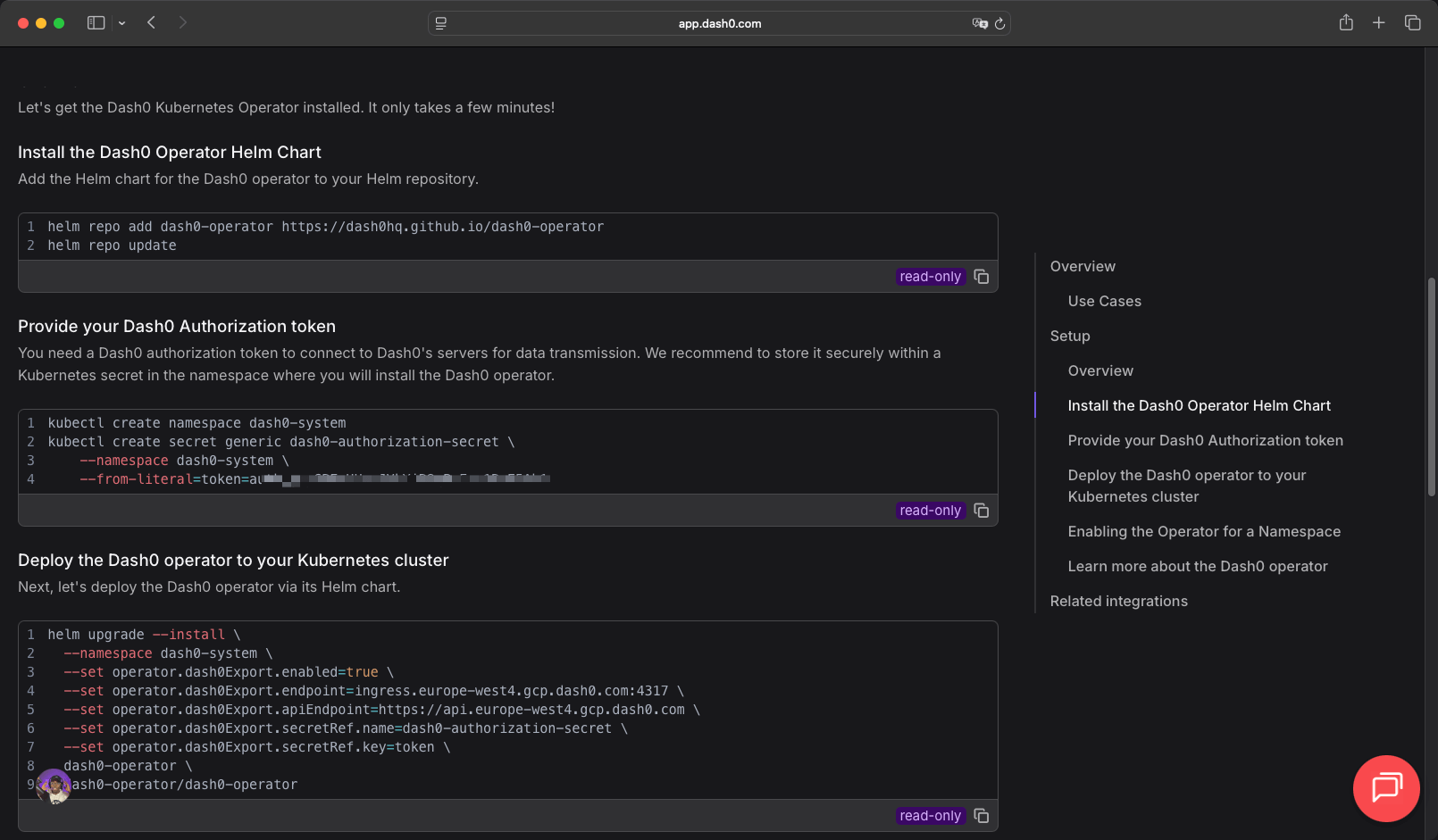 Dash0 Operator Deployment