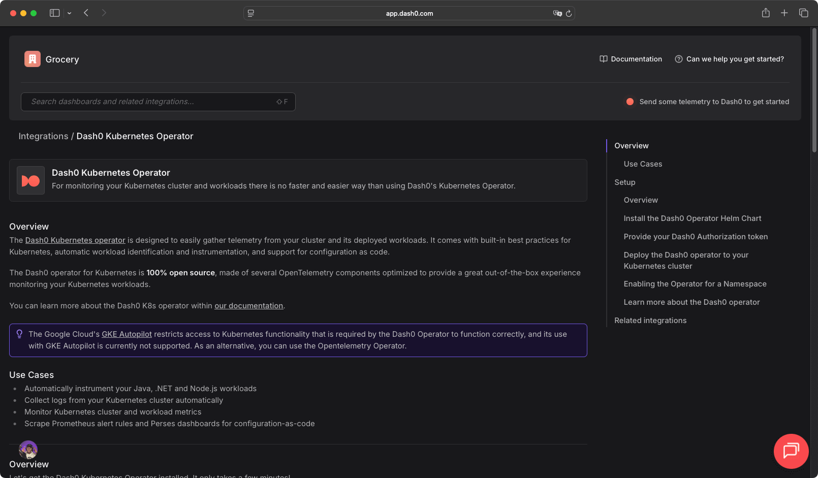 Dash0 Setup Instructions