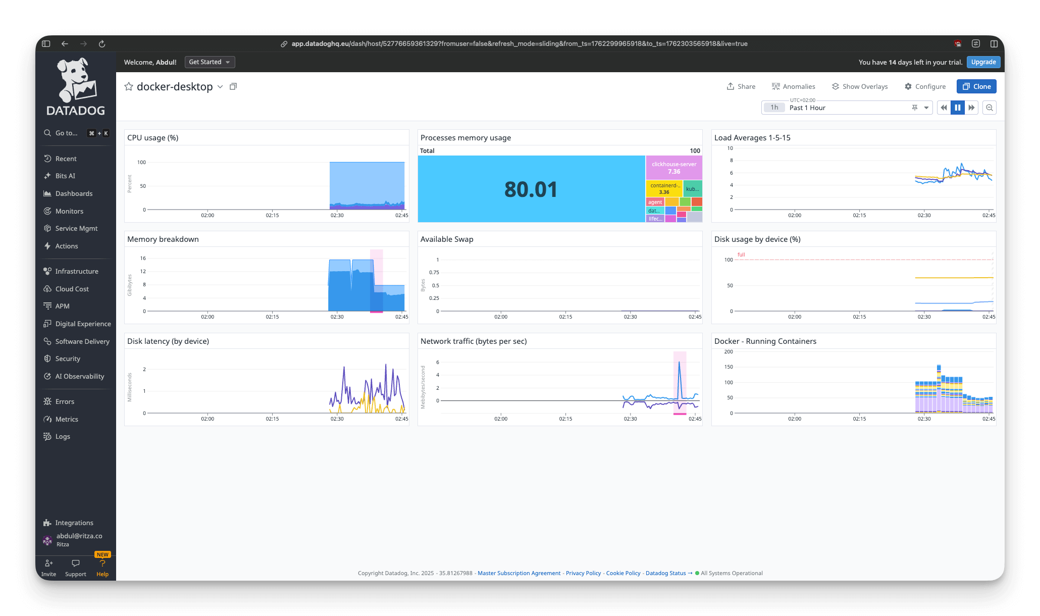 DataDog Cluster Overview