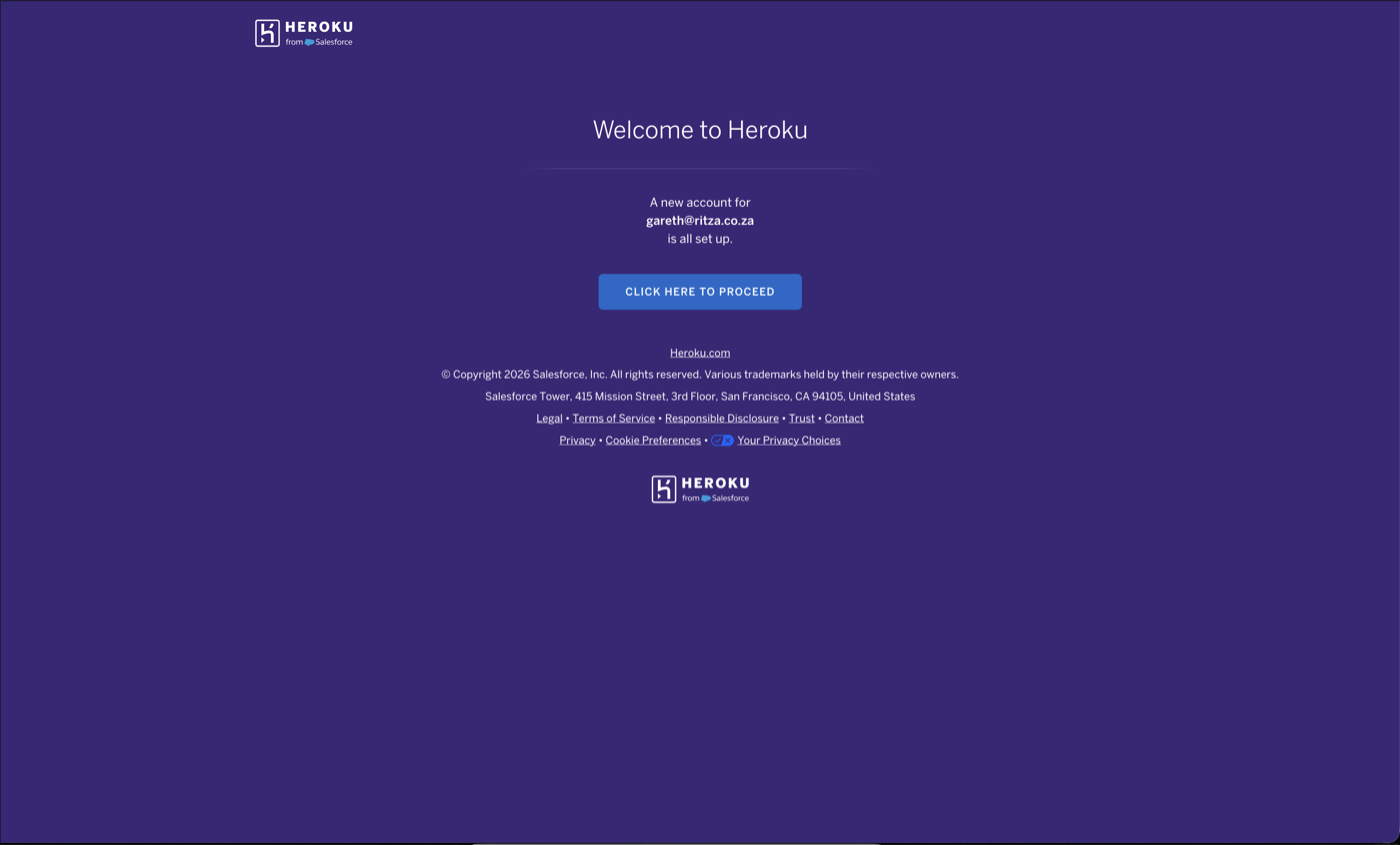 Heroku welcome page