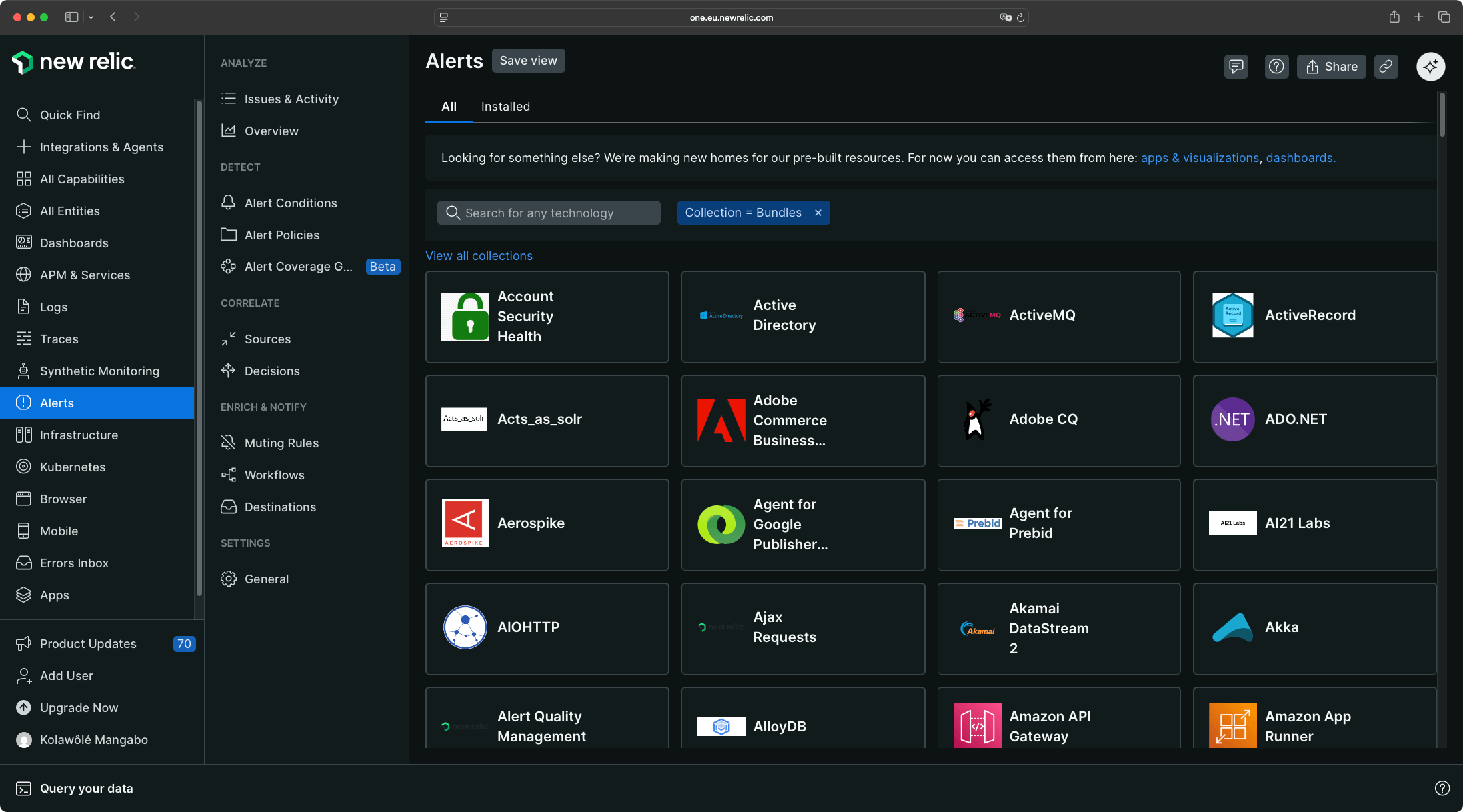 New Relic Alert Integrations