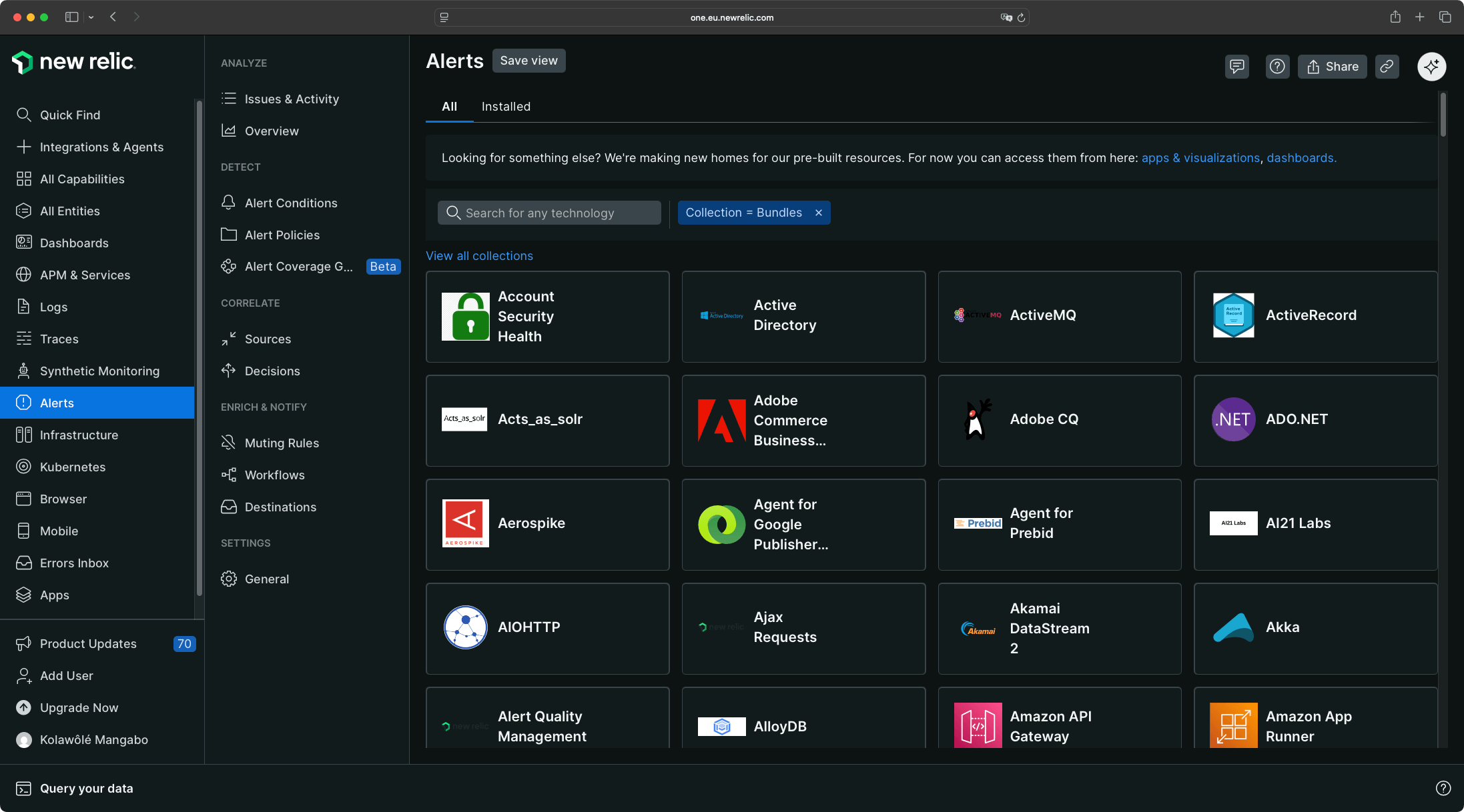 New Relic Alert Integrations