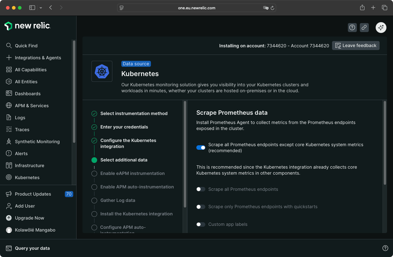 New Relic Prometheus Agent