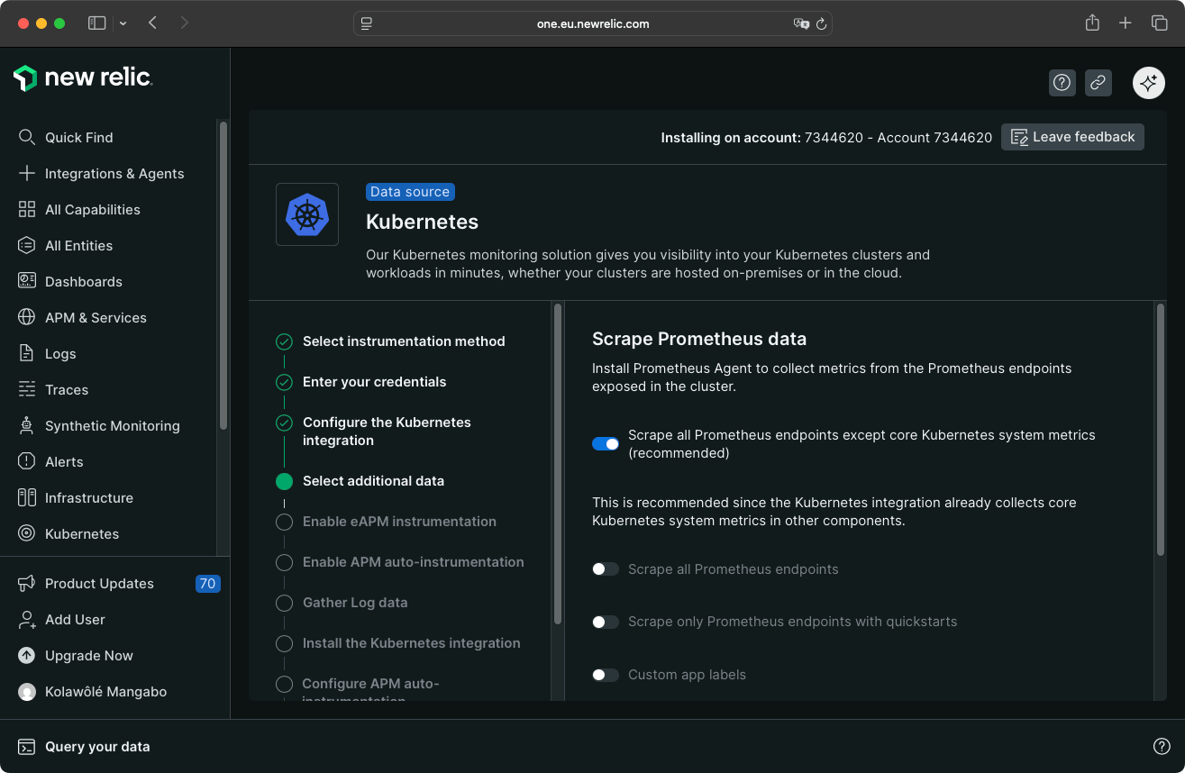 New Relic Prometheus Agent