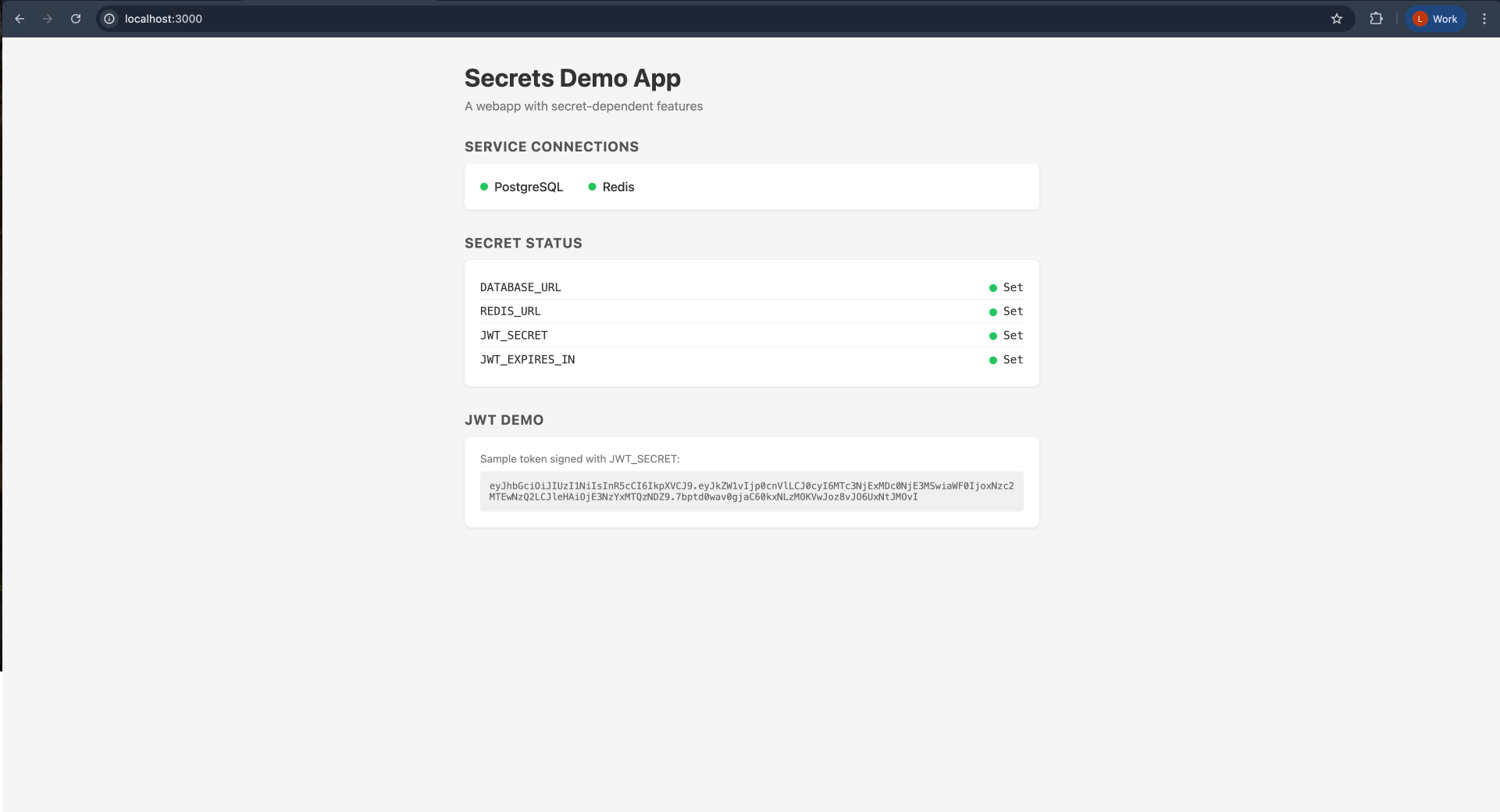 The Secrets Demo App